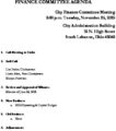 Icon of 2025.11.25 Finance Committee Meeting Agenda